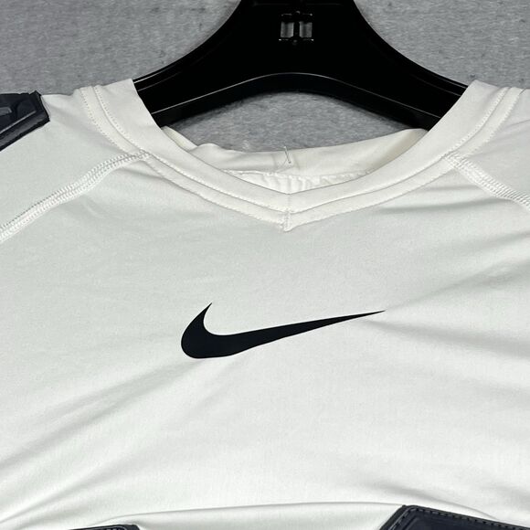 Nike Pro Hyperstrong Padded Compression Shirt Boys XL White Football Rib NWT - Picture 3 of 14
